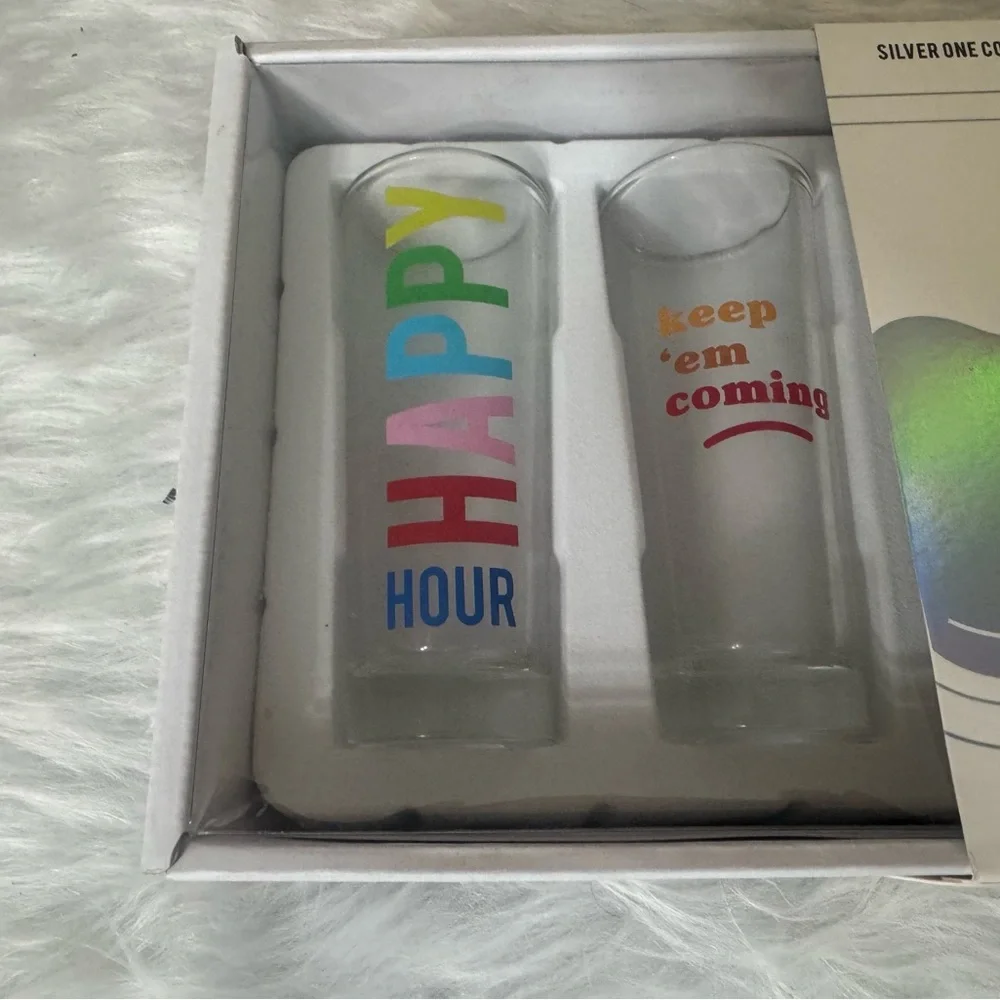 Happy Hour Silver One Collection shot glasses